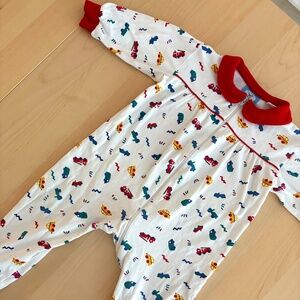 Vintage footed pajamas primary color Cars 24M